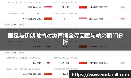 国足与伊朗激情对决直播全程回顾与精彩瞬间分析